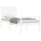 vidaXL Seniorenbett mit Kopfteil 100x200 cm Weiß Massivholz vidaXL Seniorenbett mit Kopfteil 100x200 cm Weiß Massivholz