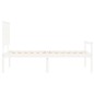vidaXL Seniorenbett mit Kopfteil 100x200 cm Weiß Massivholz vidaXL Seniorenbett mit Kopfteil 100x200 cm Weiß Massivholz