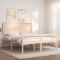 vidaXL Massivholzbett mit Kopfteil 160x200 cm vidaXL Massivholzbett mit Kopfteil 160x200 cm