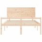 vidaXL Massivholzbett mit Kopfteil 160x200 cm vidaXL Massivholzbett mit Kopfteil 160x200 cm