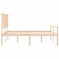 vidaXL Massivholzbett mit Kopfteil 160x200 cm vidaXL Massivholzbett mit Kopfteil 160x200 cm