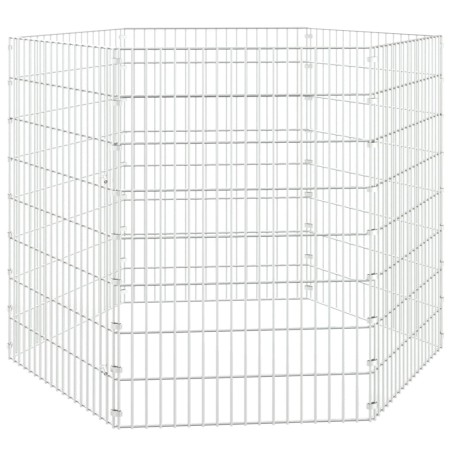 vidaXL Kaninchenkäfig 6 Paneele 54x80 cm Verzinktes Eisen