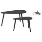 Home&Styling 2-tlg. Beistelltisch-Set Tropfenform Schwarz Home&Styling 2-tlg. Beistelltisch-Set Tropfenform Schwarz