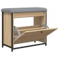 vidaXL Schuhbank mit Klappe Sonoma-Eiche 62x32x56 cm vidaXL Schuhbank mit Klappe Sonoma-Eiche 62x32x56 cm