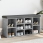 vidaXL Schuhbank Betongrau 102x32x50 cm Holzwerkstoff vidaXL Schuhbank Betongrau 102x32x50 cm Holzwerkstoff