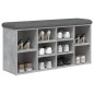 vidaXL Schuhbank Betongrau 102x32x50 cm Holzwerkstoff vidaXL Schuhbank Betongrau 102x32x50 cm Holzwerkstoff