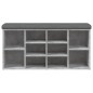 vidaXL Schuhbank Betongrau 102x32x50 cm Holzwerkstoff vidaXL Schuhbank Betongrau 102x32x50 cm Holzwerkstoff