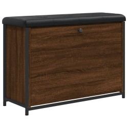 vidaXL Schuhbank mit Klappe Braun Eichen-Optik 82x32x56 cm