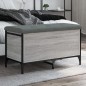 vidaXL Sitzbank mit Stauraum Grau Sonoma 82x42x45 cm Holzwerkstoff vidaXL Sitzbank mit Stauraum Grau Sonoma 82x42x45 cm Holzwerkstoff