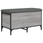 vidaXL Sitzbank mit Stauraum Grau Sonoma 82x42x45 cm Holzwerkstoff vidaXL Sitzbank mit Stauraum Grau Sonoma 82x42x45 cm Holzwerkstoff