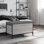 vidaXL Sitzbank mit Stauraum Grau Sonoma 82x42x45 cm Holzwerkstoff vidaXL Sitzbank mit Stauraum Grau Sonoma 82x42x45 cm Holzwerkstoff