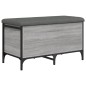vidaXL Sitzbank mit Stauraum Grau Sonoma 82x42x45 cm Holzwerkstoff vidaXL Sitzbank mit Stauraum Grau Sonoma 82x42x45 cm Holzwerkstoff