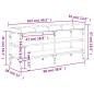 vidaXL Schuhbank Räuchereiche 102x32x47 cm Holzwerkstoff vidaXL Schuhbank Räuchereiche 102x32x47 cm Holzwerkstoff