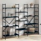 vidaXL Bücherregal Schwarz 160x28,5x136,5 cm Holzwerkstoff vidaXL Bücherregal Schwarz 160x28,5x136,5 cm Holzwerkstoff