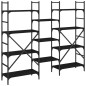 vidaXL Bücherregal Schwarz 160x28,5x136,5 cm Holzwerkstoff vidaXL Bücherregal Schwarz 160x28,5x136,5 cm Holzwerkstoff