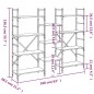 vidaXL Bücherregal Schwarz 160x28,5x136,5 cm Holzwerkstoff vidaXL Bücherregal Schwarz 160x28,5x136,5 cm Holzwerkstoff