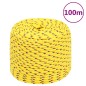 vidaXL Bootsseil Gelb 10 mm 100 m Polypropylen vidaXL Bootsseil Gelb 10 mm 100 m Polypropylen