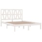 vidaXL Massivholzbett Weiß Kiefer 135x190 cm vidaXL Massivholzbett Weiß Kiefer 135x190 cm