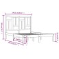 vidaXL Massivholzbett 135x190 cm vidaXL Massivholzbett 135x190 cm