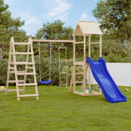   vidaXL Schaukelsitz mit Seilleiter Blau 37x15 cm PE
