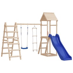   vidaXL Schaukelsitz mit Seilleiter Blau 37x15 cm PE