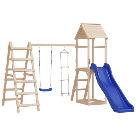   vidaXL Schaukelsitz mit Seilleiter Blau 37x15 cm PE