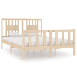 vidaXL Massivholzbett 135x190 cm