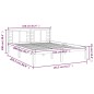 vidaXL Massivholzbett Weiß 150x200 cm vidaXL Massivholzbett Weiß 150x200 cm