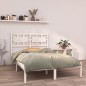 vidaXL Massivholzbett Weiß 135x190 cm vidaXL Massivholzbett Weiß 135x190 cm