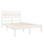 vidaXL Massivholzbett Weiß 135x190 cm vidaXL Massivholzbett Weiß 135x190 cm
