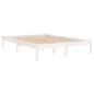 vidaXL Massivholzbett Weiß 135x190 cm vidaXL Massivholzbett Weiß 135x190 cm