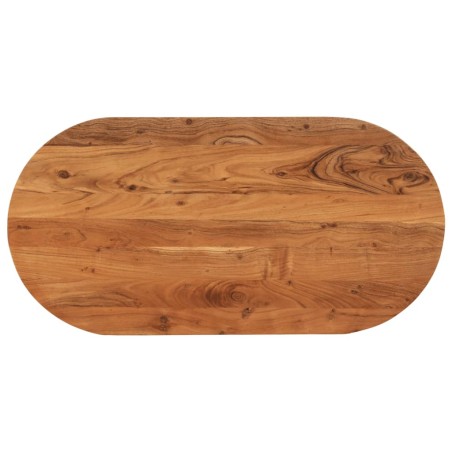 vidaXL Tischplatte 120x60x3,8 cm Oval Massivholz Akazie