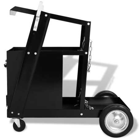 VidaXL Schweißwagen mit 4 Schubladen Schwarz 