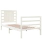 vidaXL Massivholzbett Weiß Kiefer 75x190 cm vidaXL Massivholzbett Weiß Kiefer 75x190 cm