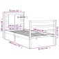 vidaXL Massivholzbett Weiß Kiefer 75x190 cm vidaXL Massivholzbett Weiß Kiefer 75x190 cm