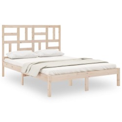 vidaXL Massivholzbett 135x190 cm
