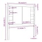 vidaXL Kopfteil Weiß 81x4x100 cm Massivholz Kiefer