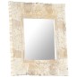 vidaXL Spiegel Weiß 50x50 cm Mango Massivholz vidaXL Spiegel Weiß 50x50 cm Mango Massivholz