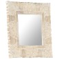 vidaXL Spiegel Weiß 50x50 cm Mango Massivholz vidaXL Spiegel Weiß 50x50 cm Mango Massivholz