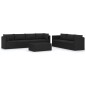 vidaXL 8-tlg. Garten-Lounge-Set mit Kissen Poly Rattan Schwarz vidaXL 8-tlg. Garten-Lounge-Set mit Kissen Poly Rattan Schwarz