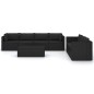 vidaXL 8-tlg. Garten-Lounge-Set mit Kissen Poly Rattan Schwarz vidaXL 8-tlg. Garten-Lounge-Set mit Kissen Poly Rattan Schwarz