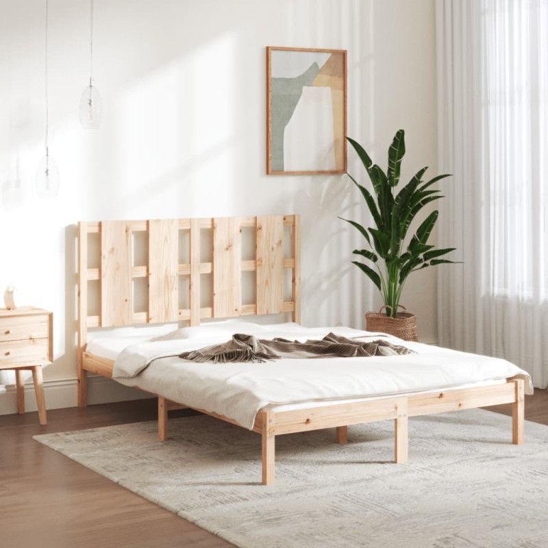 vidaXL Massivholzbett 135x190 cm vidaXL Massivholzbett 135x190 cm
