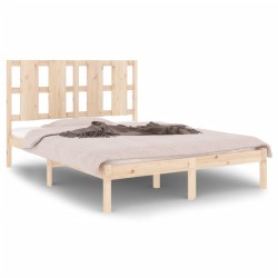 vidaXL Massivholzbett 135x190 cm