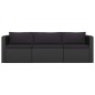 vidaXL 8-tlg. Garten-Lounge-Set mit Kissen Poly Rattan Schwarz vidaXL 8-tlg. Garten-Lounge-Set mit Kissen Poly Rattan Schwarz