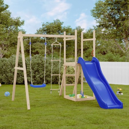   vidaXL Schaukelsitz mit Seilleiter Blau 37x15 cm PE