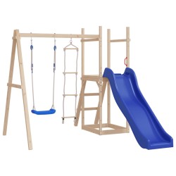   vidaXL Schaukelsitz mit Seilleiter Blau 37x15 cm PE