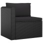vidaXL 8-tlg. Garten-Lounge-Set mit Kissen Poly Rattan Schwarz vidaXL 8-tlg. Garten-Lounge-Set mit Kissen Poly Rattan Schwarz