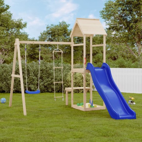    vidaXL Schaukelsitz mit Seilleiter Blau 37x15 cm PE