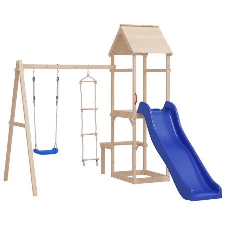    vidaXL Schaukelsitz mit Seilleiter Blau 37x15 cm PE