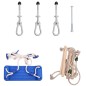 vidaXL Schaukelsitz mit Seilleiter Blau 37x15 cm PE vidaXL Schaukelsitz mit Seilleiter Blau 37x15 cm PE